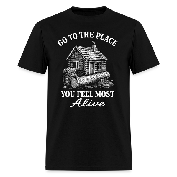 Go To The Place - Tshirt - black