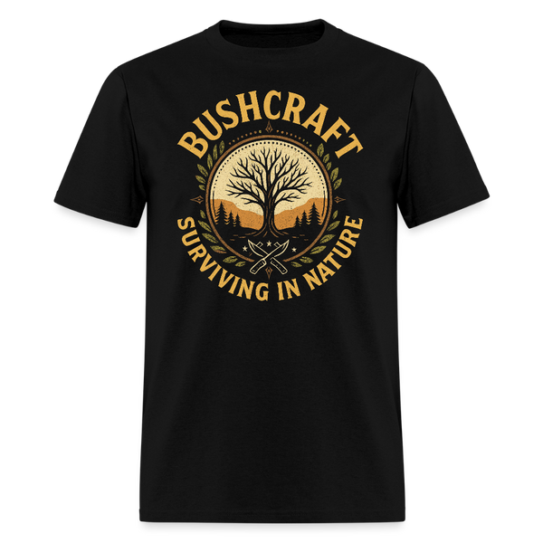Bushcraft Surviving In Nature - Tshirt - black