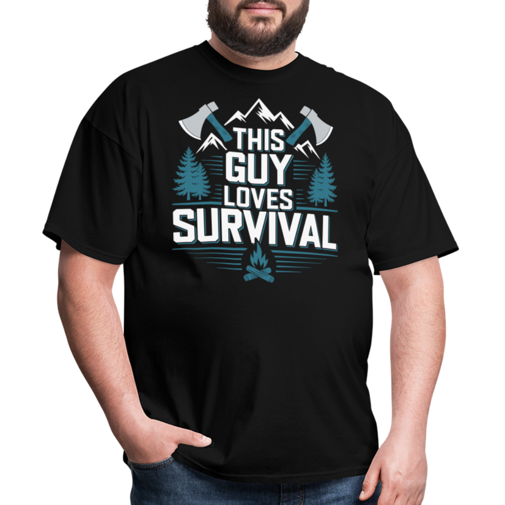 This Guy Loves Survival - Tshirt - black