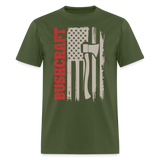 American Flag Bushcraft - Tshirt - military green