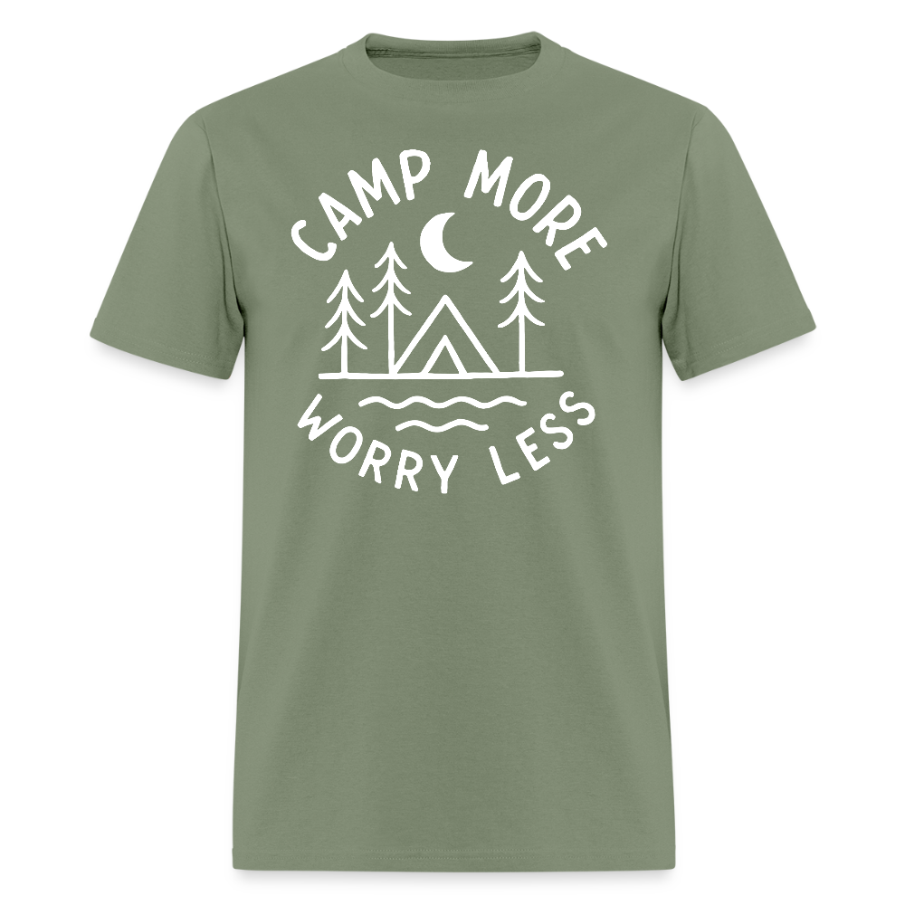 Camp More Worry Less - Tshirt - military green