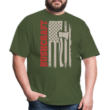 American Flag Bushcraft - Tshirt - military green