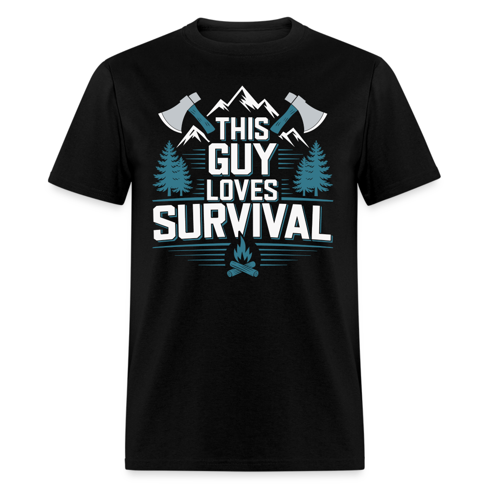 This Guy Loves Survival - Tshirt - black