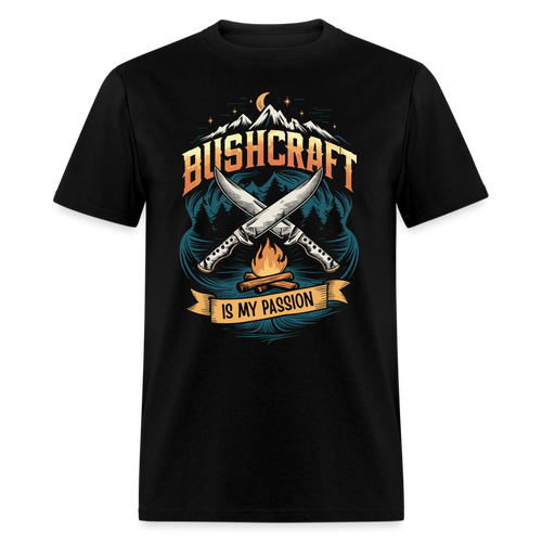 Bushcraft Is My Passion - Tshirt - black