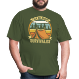 Ask Me About Survivalism - Tshirt - military green