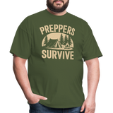 Preppers Survive - Tshirt - military green