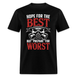 Hope For The Best Prepare For The Worst - Tshirt - black