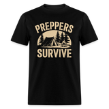 Preppers Survive - Tshirt - black