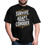 Survive Adapt Conquer - Tshirt - black