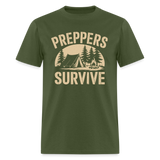 Preppers Survive - Tshirt - military green