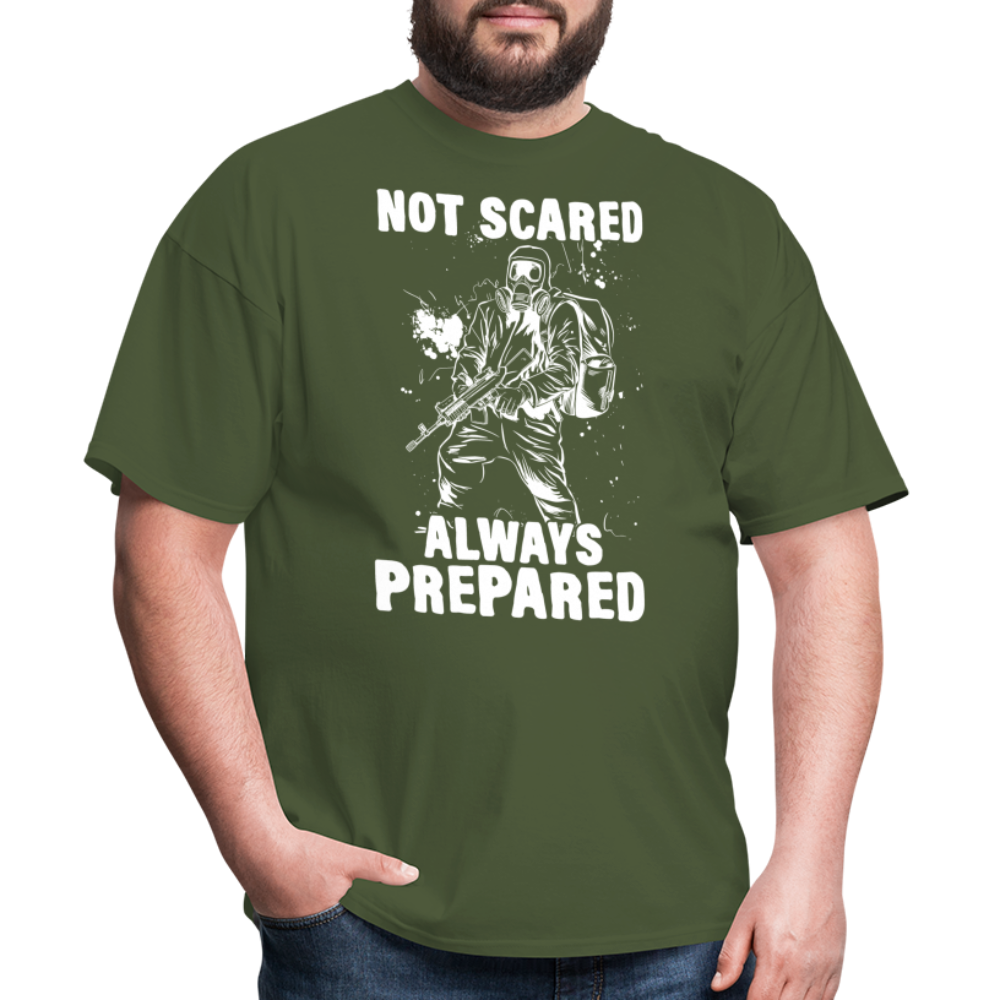 Not Scared Prepared Prepper - Tshirt - military green
