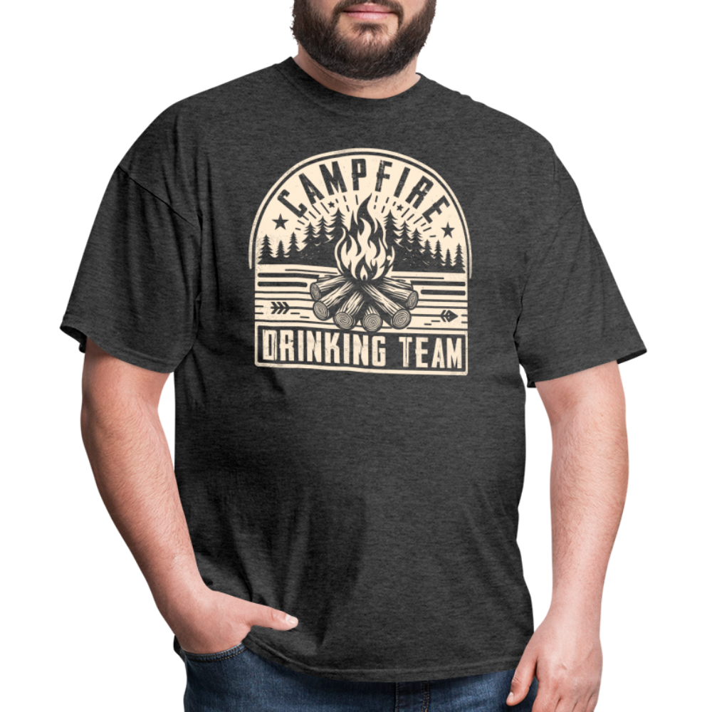 Campfire Drinking Team - Tshirt - heather black