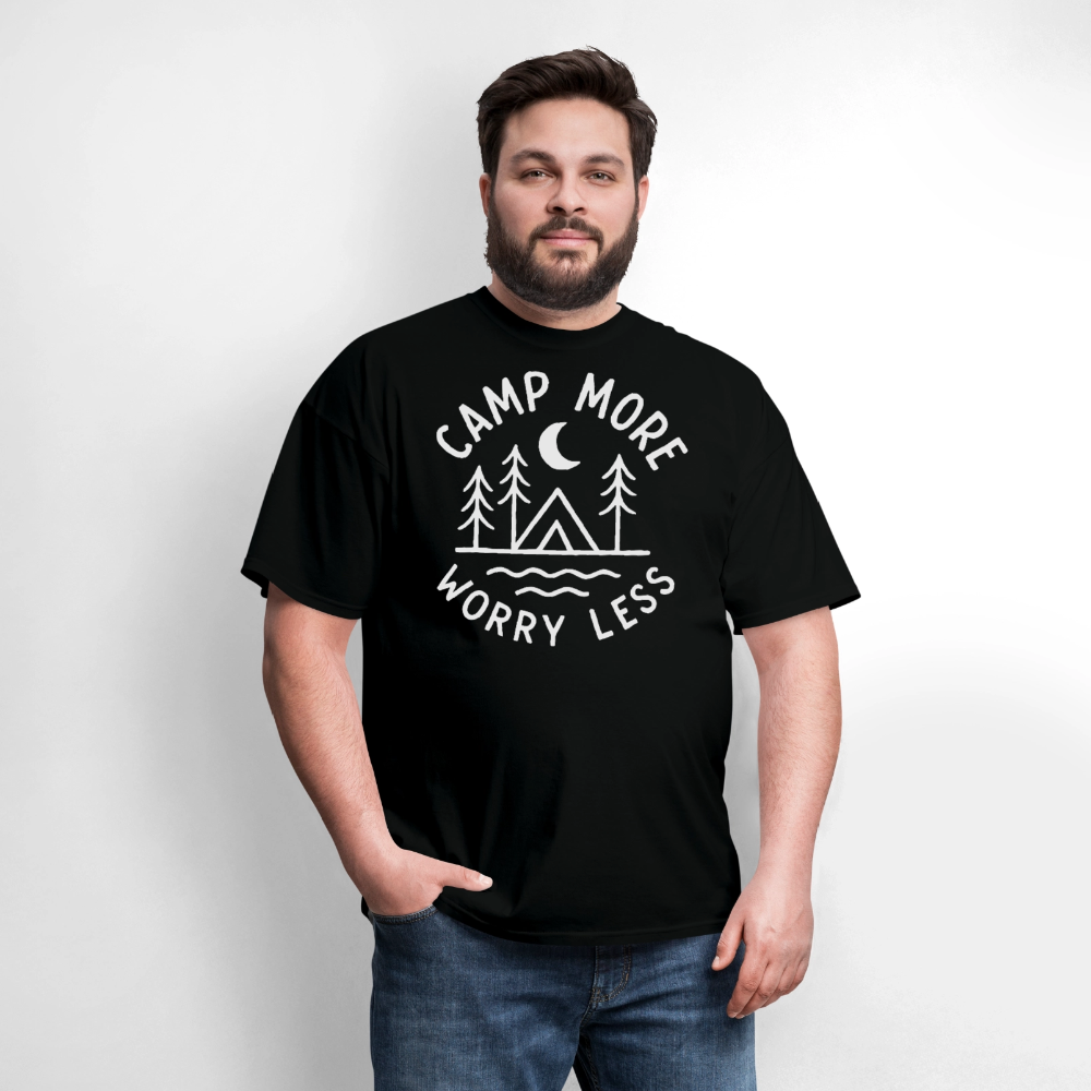Camp More Worry Less - Tshirt - black