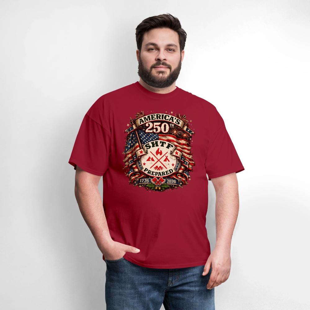 America's 250th - SHTF Prepared - dark red
