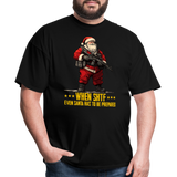 Even Santa Has To Be Prepared - Tshirt - black