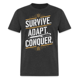 Survive Adapt Conquer - Tshirt - heather black