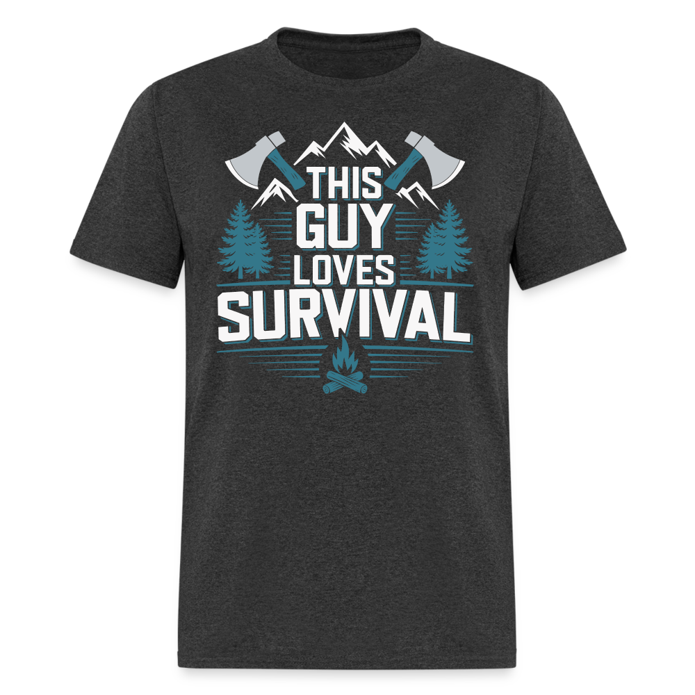 This Guy Loves Survival - Tshirt - heather black