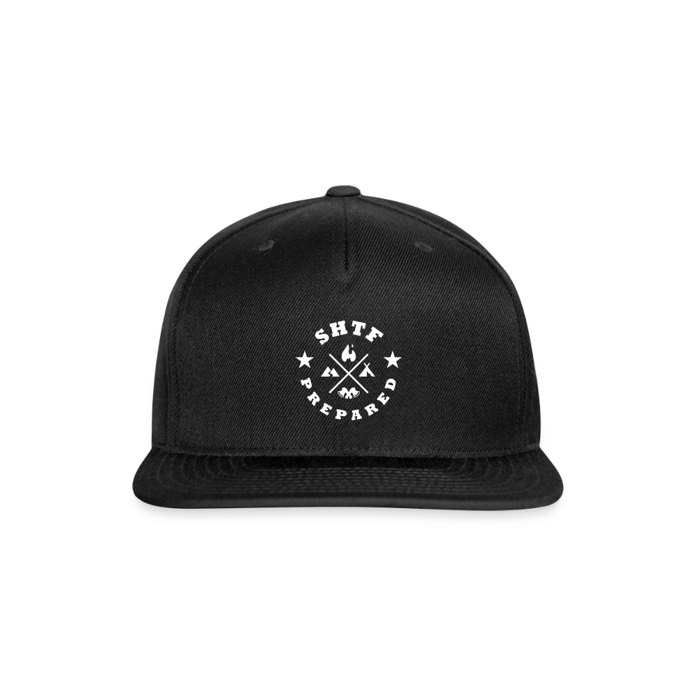 SHTF Prepared - Snapback Flatbill Cap - black