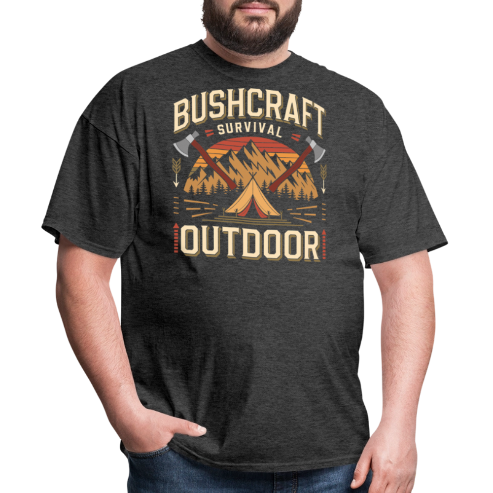 Bushcraft Survival Outdoor - Tshirt - heather black