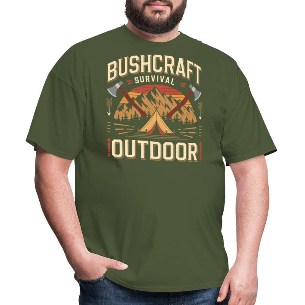 Bushcraft Survival Outdoor - Tshirt - military green