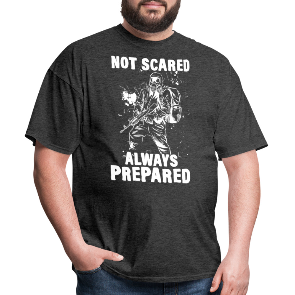 Not Scared Prepared Prepper - Tshirt - heather black