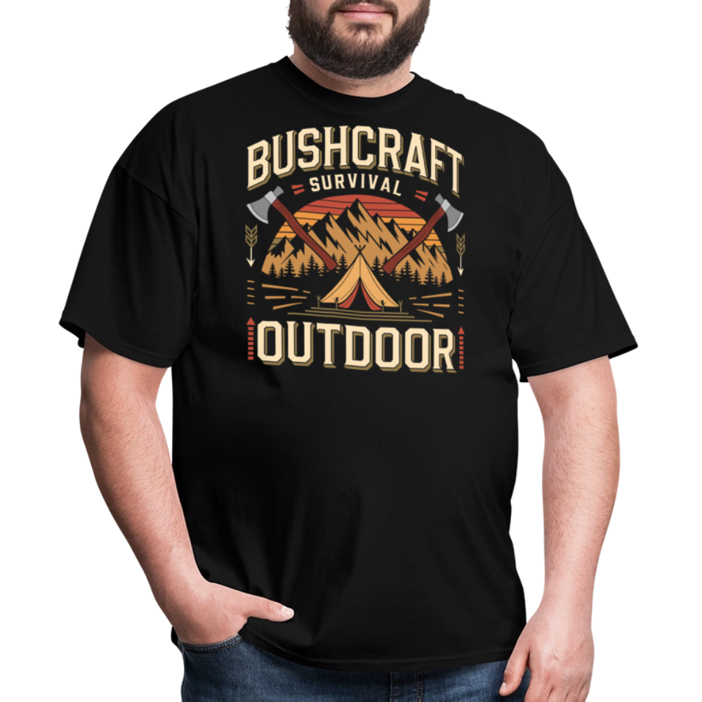Bushcraft Survival Outdoor - Tshirt - black