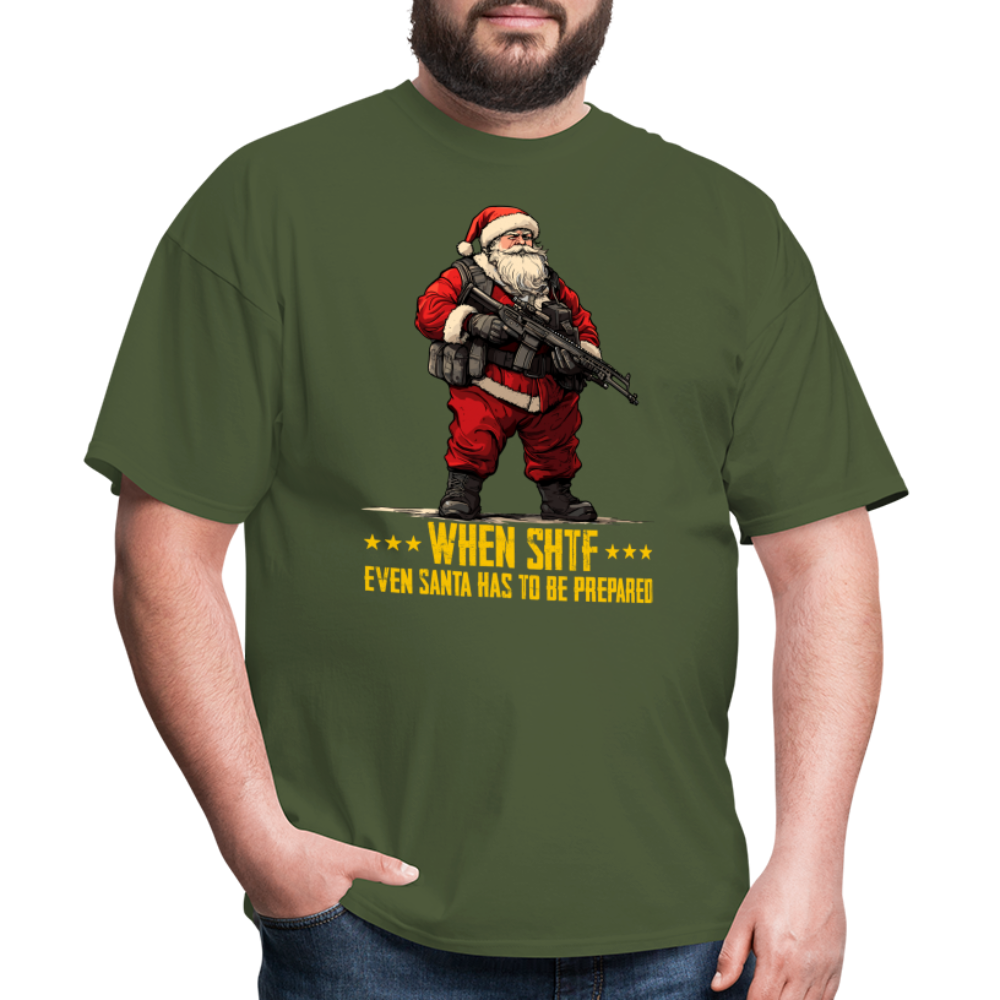 Even Santa Has To Be Prepared - Tshirt - military green