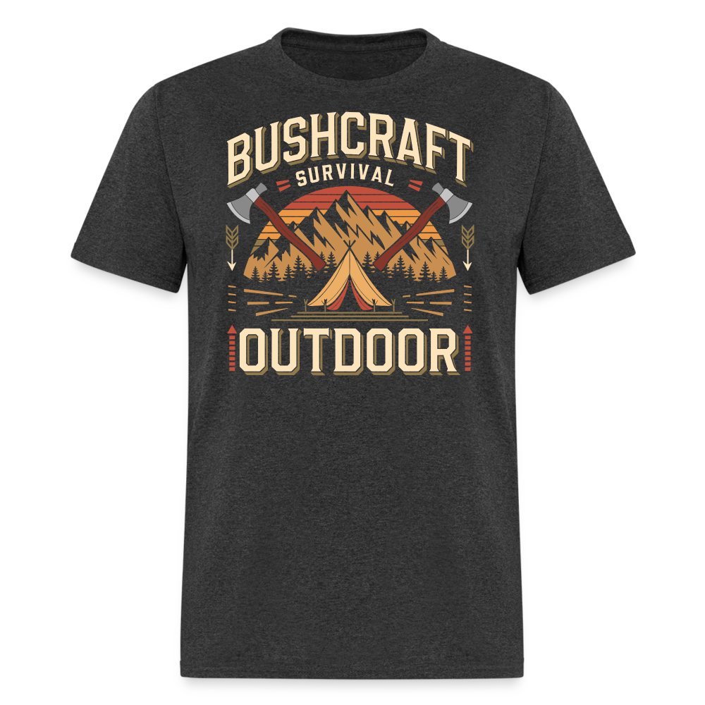 Bushcraft Survival Outdoor - Tshirt - heather black