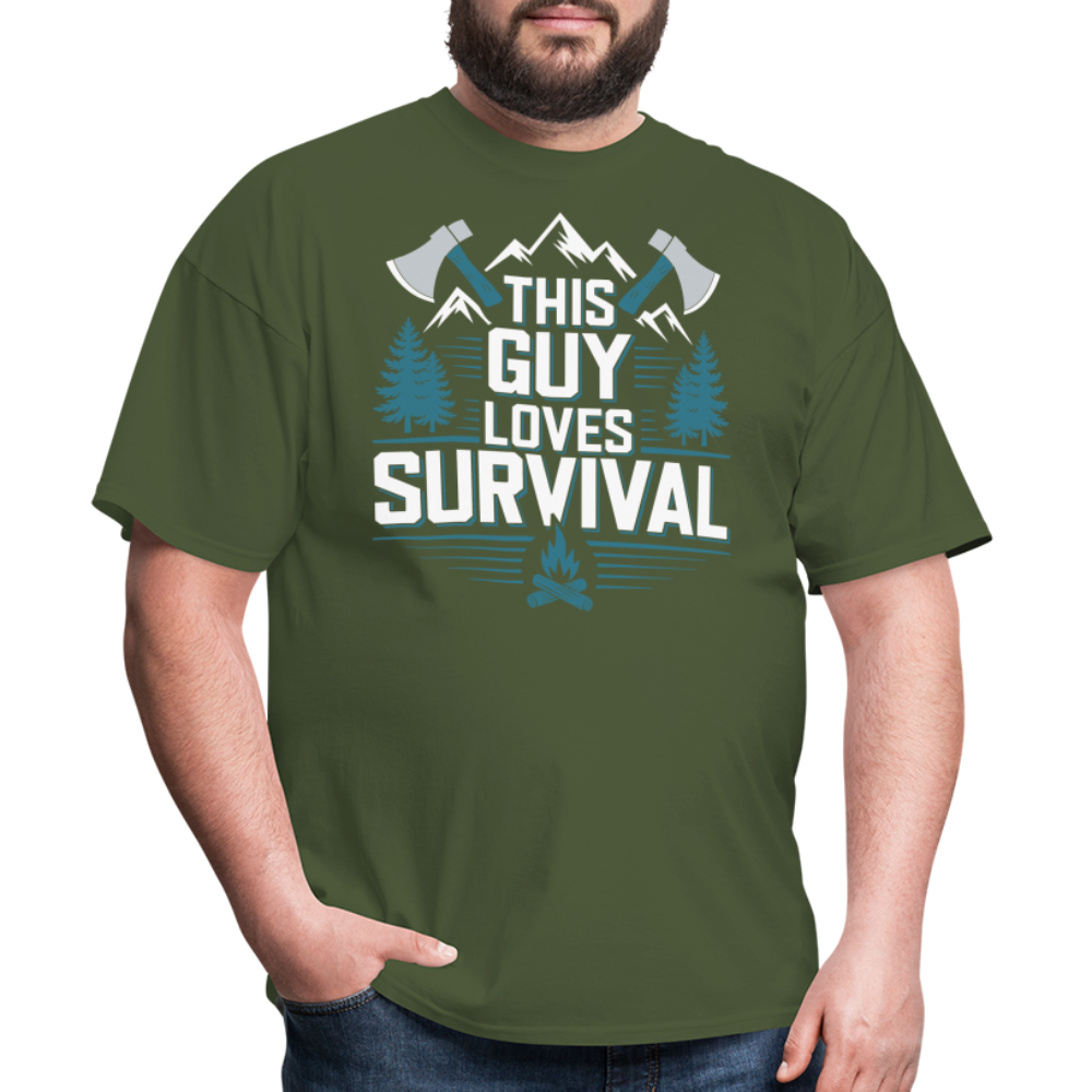 This Guy Loves Survival - Tshirt - military green