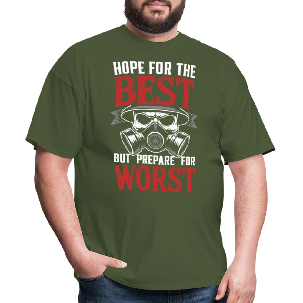 Hope For The Best Prepare For The Worst - Tshirt - military green