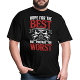 Hope For The Best Prepare For The Worst - Tshirt - black