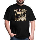 Preppers Survive - Tshirt - black