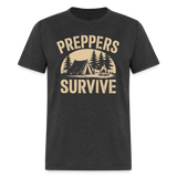 Preppers Survive - Tshirt - heather black