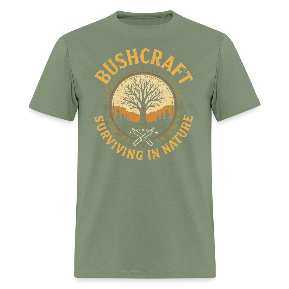 Bushcraft Surviving In Nature - Tshirt - military green