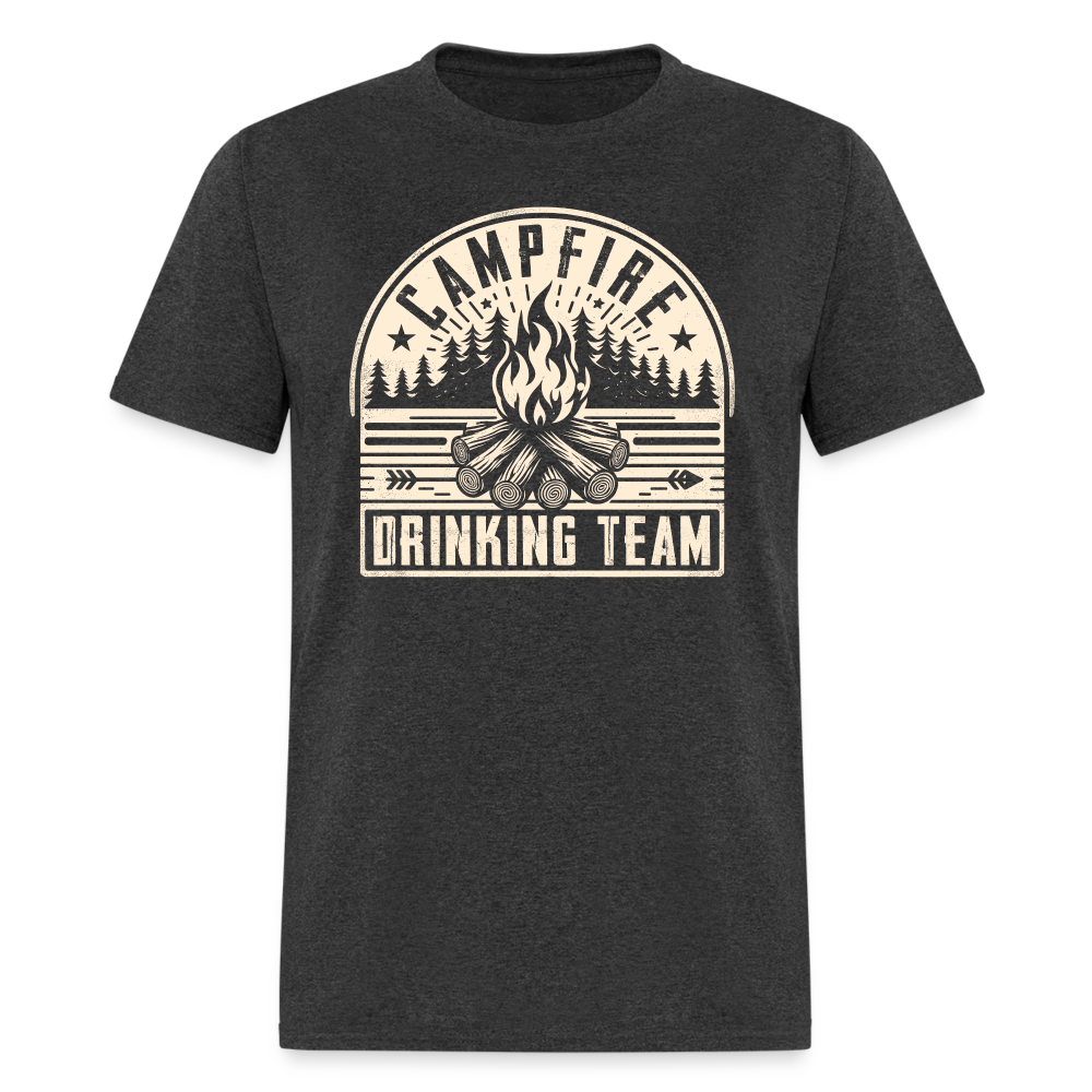 Campfire Drinking Team - Tshirt - heather black