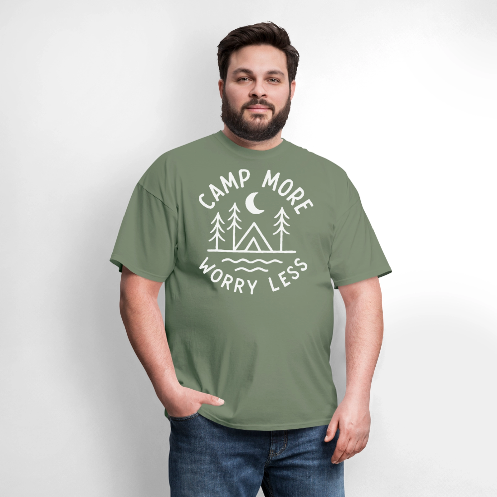 Camp More Worry Less - Tshirt - military green