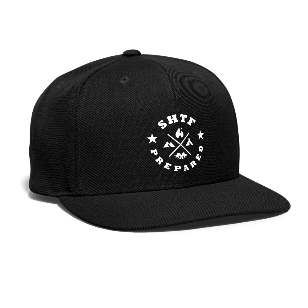 SHTF Prepared - Snapback Flatbill Cap - black