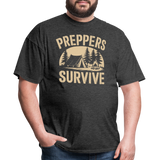 Preppers Survive - Tshirt - heather black