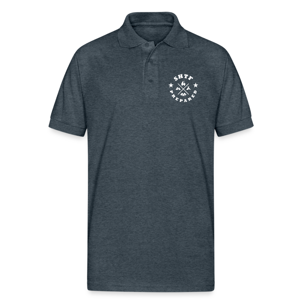 SHTF Prepared - Polo Shirt - deep heather