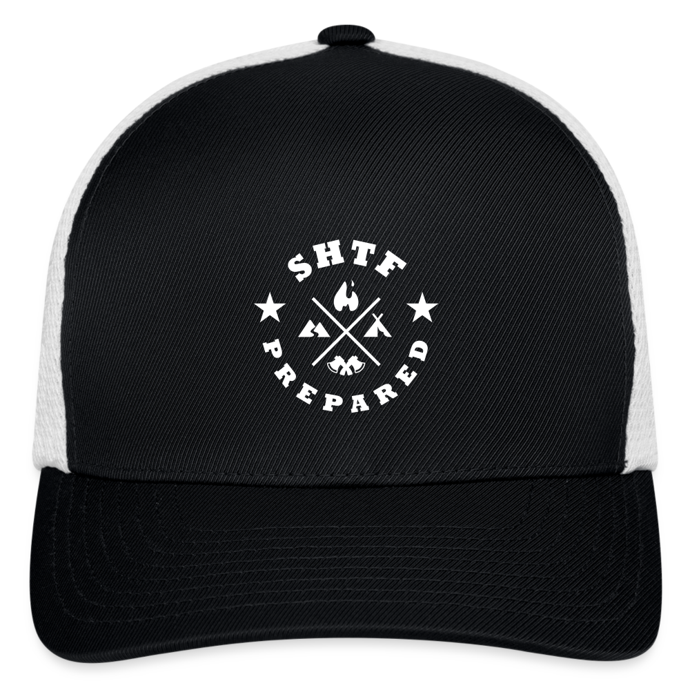 SHTF Prepared - Flexfit 2-Tone Hat - black/white