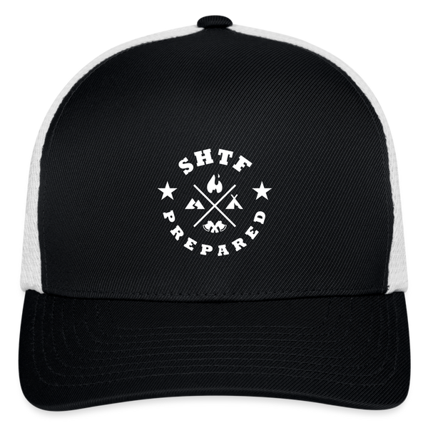 SHTF Prepared - Flexfit 2-Tone Hat - black/white