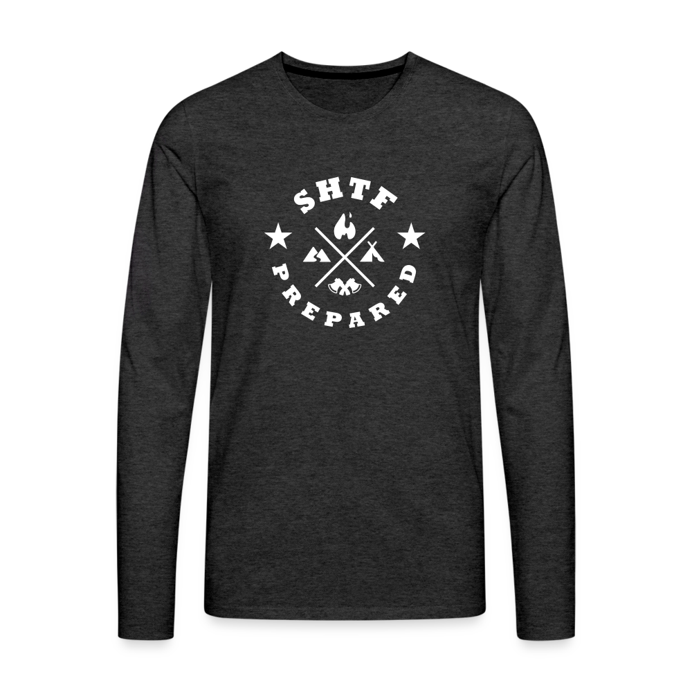 SHTF Prepared -  Long Sleeve T-Shirt - charcoal grey