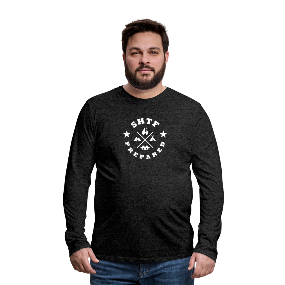 SHTF Prepared -  Long Sleeve T-Shirt - charcoal grey