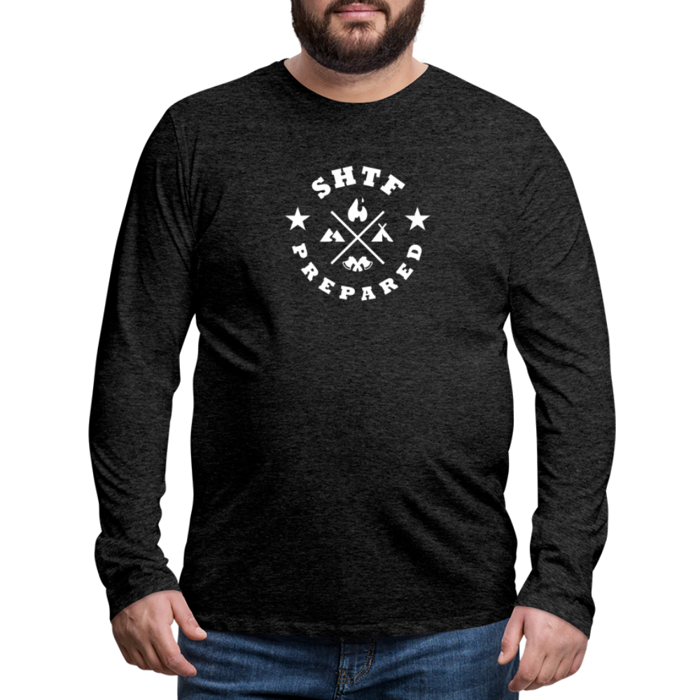 SHTF Prepared -  Long Sleeve T-Shirt - charcoal grey