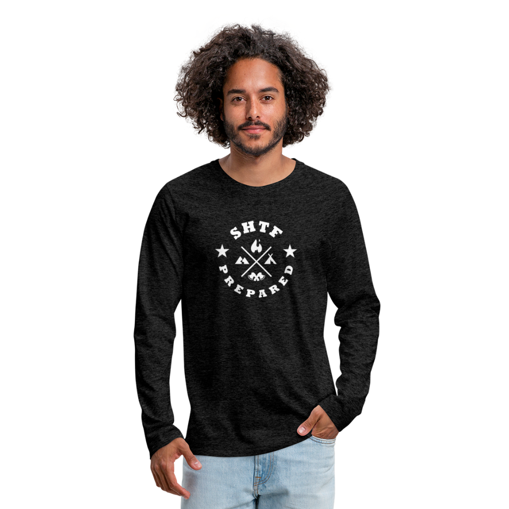 SHTF Prepared -  Long Sleeve T-Shirt - charcoal grey